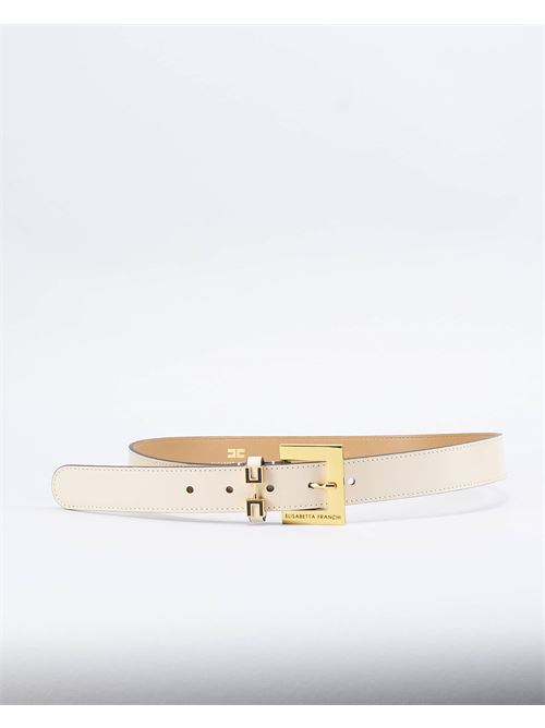 Leather belt with clip loop Elisabetta Franchi ELISABETTA FRANCHI | Belt | CT12S46E2CI4